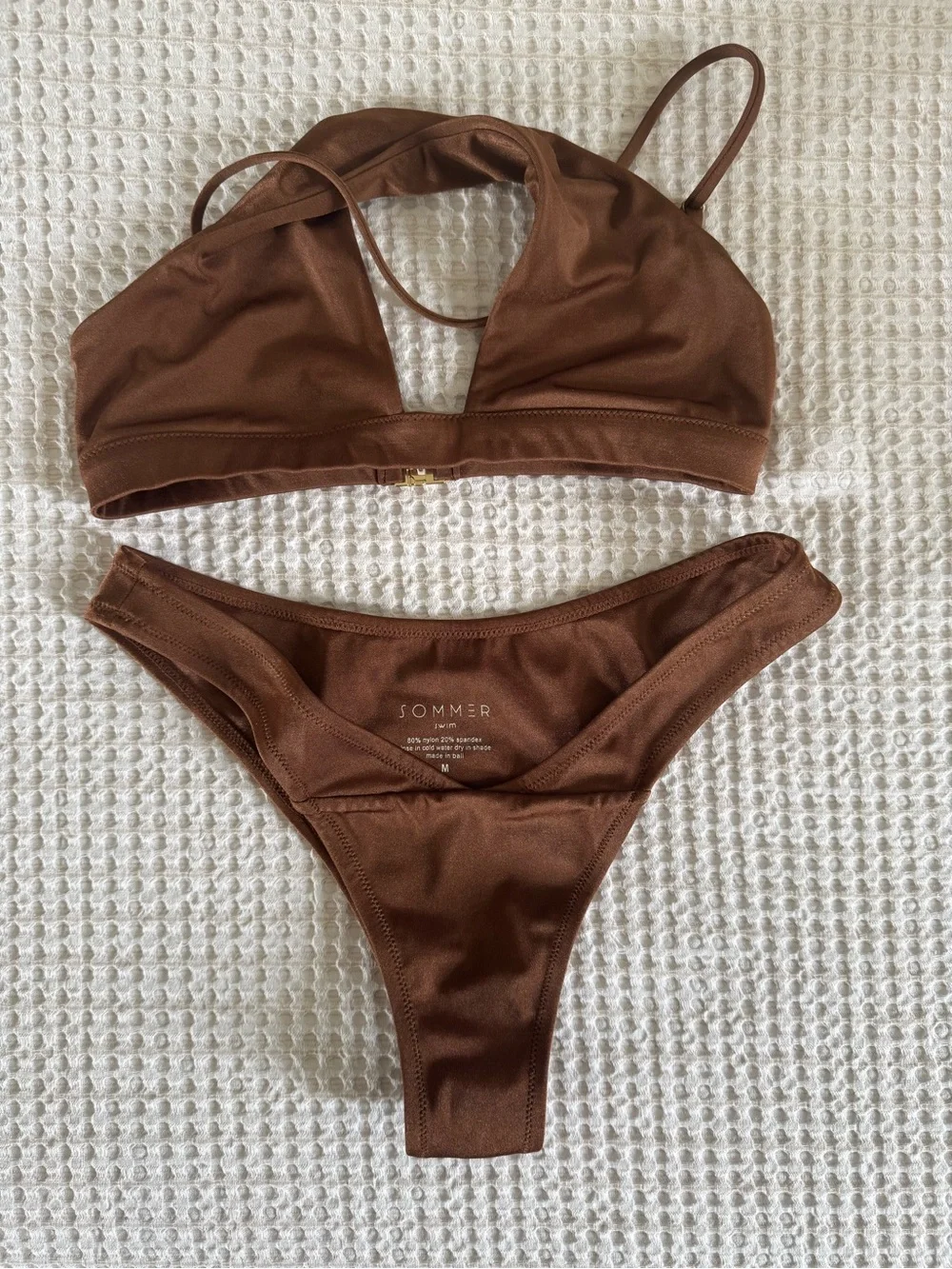 SOMMER Brown V-Notch Bikini Set - Women Swim - Picture 3 of 3